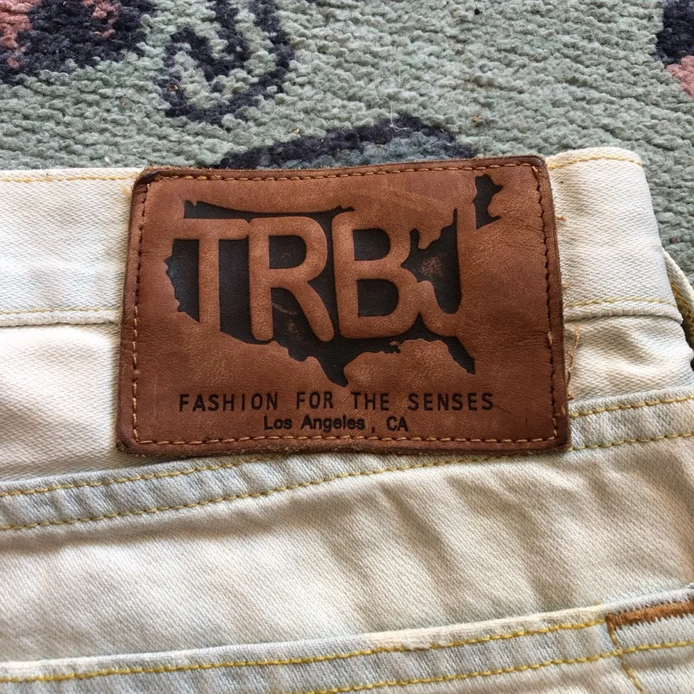 True Religion White Tapered Jeans